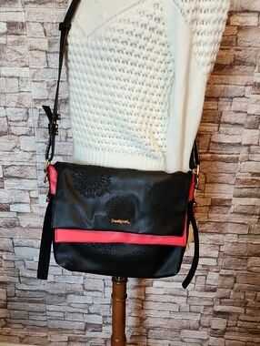 Desigual Black and Red Crossbody Bag